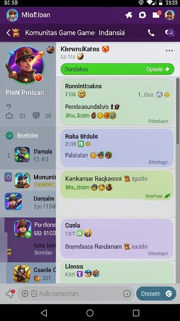 Koleksi permainan yang bervariasi dan menarik.
