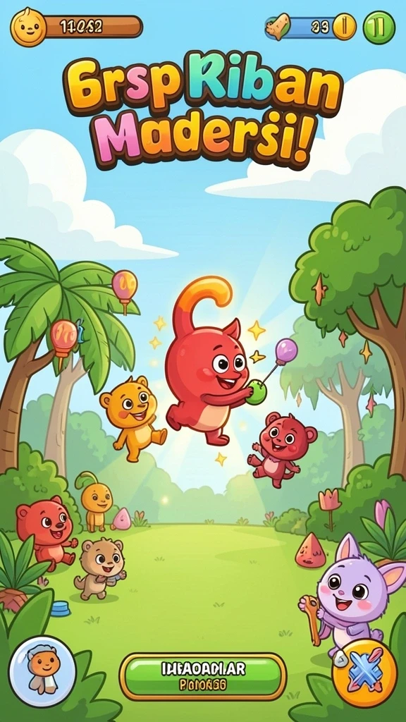 Pemandangan menakjubkan dari level yang baru dijelajahi.