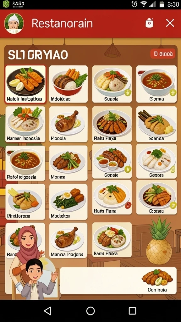 Tampilan antarmuka yang intuitif dan menarik.