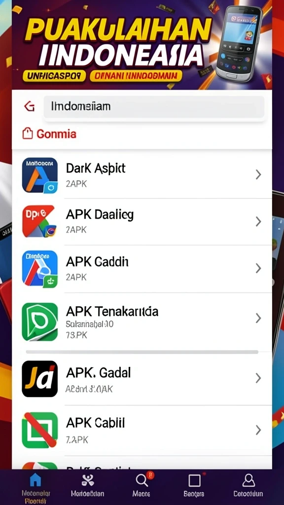 Tampilan awal yang menarik dan user-friendly.