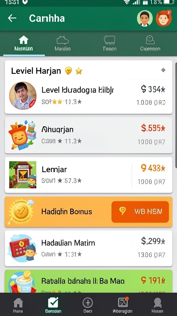 Beragam pilihan permainan untuk semua jenis pemain.