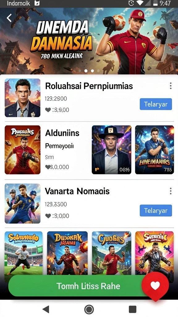Tampilan antarmuka yang menarik dan inovatif.