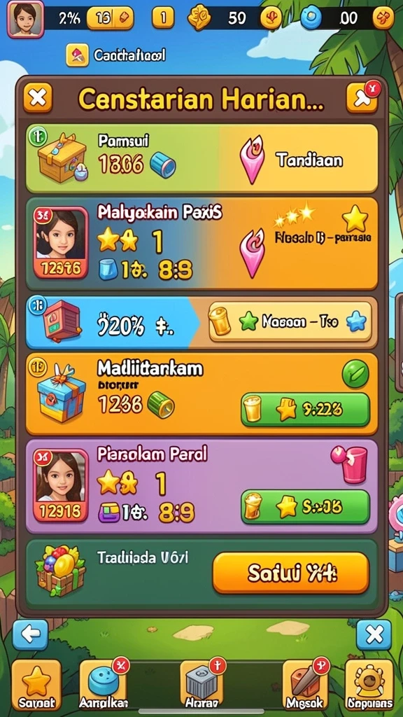 Misi menantang dengan hadiah menarik untuk diambil.