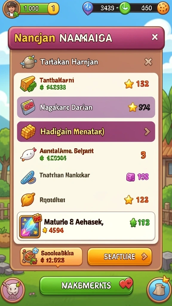 Level permainan yang menantang dan mengasyikkan.