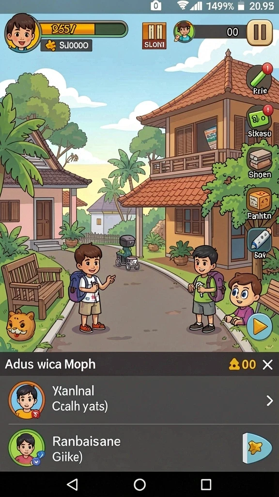 Fitur komunitas yang memungkinkan interaksi antar pemain.