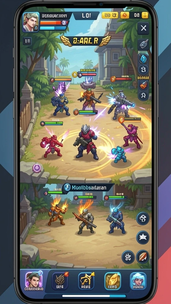 Interaksi sosial dengan teman-teman dalam game yang menyenangkan.